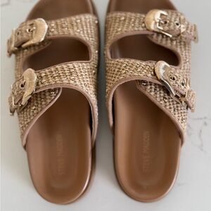 Steve Madden Tan Raffia Cabo Woven Women's Sandals